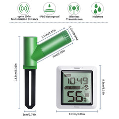 ECOWITT probe close-up showing stainless probe tip and accurate soil contact for reliability