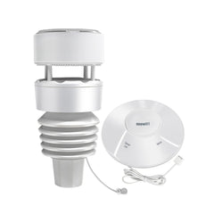 ECOWITT Wittboy front view showing full sensor head and durable housing benefit: weatherproof monitoring