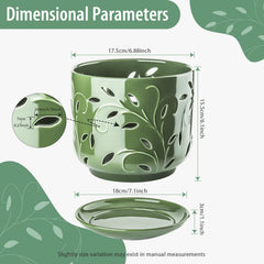 EFISPSS pot and matching tray side angle for clean indoor displays