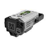 EGO PAD1800 front panel showing AC outlet and ports for versatile charging
