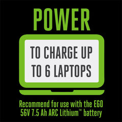 EGO PAD1800 connected to EGO 56V ARC Lithium battery for portable power