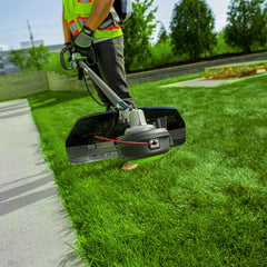 EGO Power+ bump-feed head detail demonstrating fast line advancement benefit