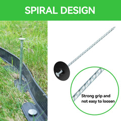 EISENSP stake installed at artificial turf edge providing stable, wind-resistant hold