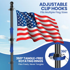 EJYTRVT detached pole sections packed compactly for easy transport