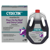 Elanco Cydectin front packaging showing 2.5L bottle and label benefit