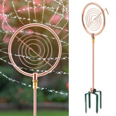 ElectricWise front view showing sprinkler ring and stylish copper finish benefit: decorative irrigation