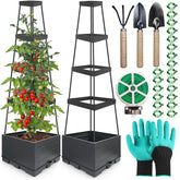 Elefama front view showing trellis and planter, demonstrating sturdy vertical support