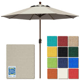 EliteShade front view of 9ft antique beige umbrella showing full canopy and shade benefit