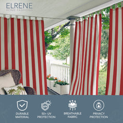 Elrene close-up of polyester stripe texture highlighting durable finish