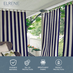 Elrene close-up of 4-inch hook-and-loop tabs for tool-free hanging benefit
