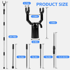 Elyssnova stainless steel shaft detail highlighting rustproof finish for outdoor durability