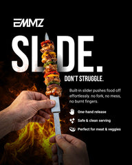 EMMZ close-up of flat blade showing anti-rotation design and sturdy edge