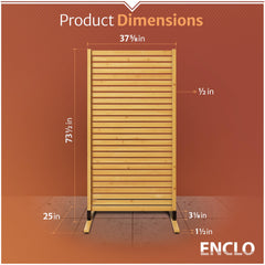 Enclo screen mounted on deck detail shows secure installation and stability benefit