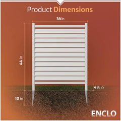 Enclo Waverly louver close-up highlighting recycled vinyl texture and low-maintenance benefit