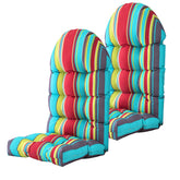 Enipate front view of tufted Adirondack cushions showing comfortable fit