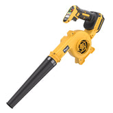 ENON front view of the yellow cordless blower showing compact design benefit