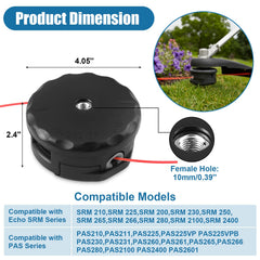 Envanptaz replacement head mounted on Echo SRM trimmer for quick fit benefit