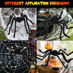 Eossth web hung in yard at night creating eye-catching Halloween ambience