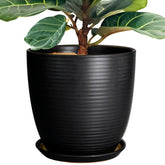 EPFamily planter front view showing sleek black finish and modern styling benefit