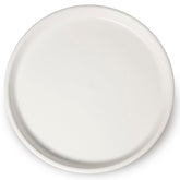EPFamily front view of white ceramic saucer showing clean rim and shape for surface protection