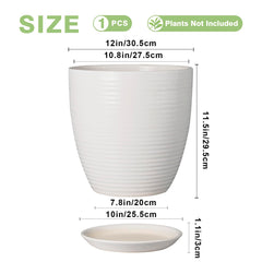 EPFamily ceramic pot with removable saucer displaying drainage protection and surface safety