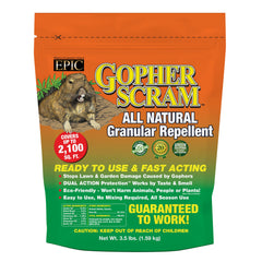 EPIC REPELLENTS front packaging of 3.5 lb bag showing product label and resealable top for convenient storage