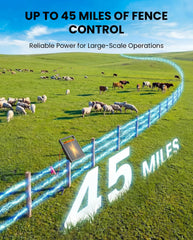 Epoify LD02 mounted on fencepost in pasture for reliable livestock containment