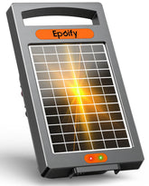 Epoify solar charger front view showing control panel and portable design benefit