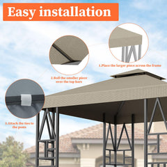 ERFEI canopy attaching Velcro straps demonstrating easy replacement fit