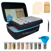 ERFEI front open display showing organized seed compartments and portability benefit