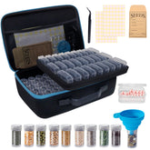 ERFEI front view of closed seed organizer case showing durable protection