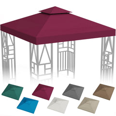 ERFEI front view wine-red canopy showing full coverage and shade