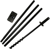 Erva feeder pole front view showing complete kit and benefits of durable support