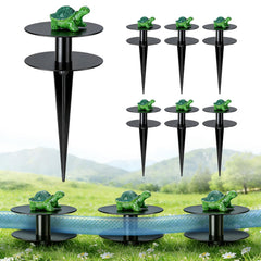 esgwork turtle hose guide front view showing durable cast iron and decorative green top for protection
