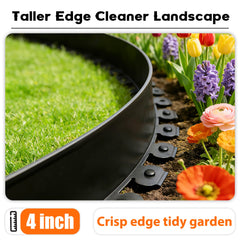 ESOHOT close-up of 4-inch edging profile highlighting clean boundary and durability