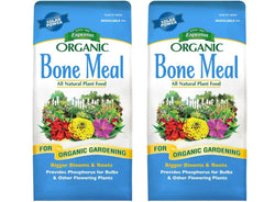 Espoma bone meal front packaging showing organic label and benefits