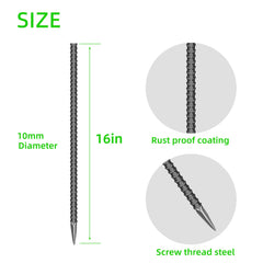 ESSFF close-up of pointed tip for easier soil penetration benefit
