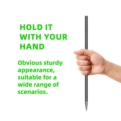 ESSFF stake anchored to trampoline strap providing strong hold benefit