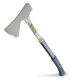Estwing Camper's Axe front profile showing forged one-piece steel for toughness