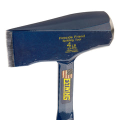 Estwing forged steel head close-up highlighting wedge shape for efficient splitting