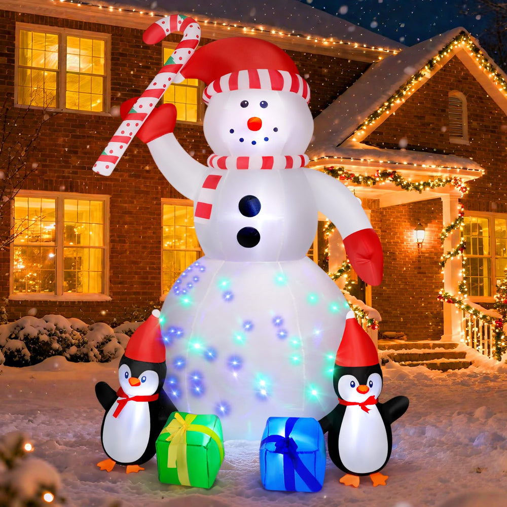 Eterfun snowman front view showing cheerful design and instant holiday impact