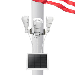 Etzeaxus front view of the three-spotlight unit highlighting durability
