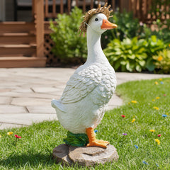 Euiroet side detail of resin duck highlighting durable hand-painted finish