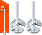 Eurmax front view of two weight plates showing secure anchoring benefit
