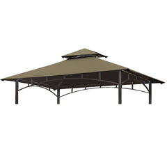 Eurmax front view replacement canopy showing cocoa color and full coverage benefit