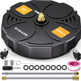 EVEAGE 18 inch front view showing full cleaning deck and benefit of broad coverage