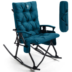 EVER ADVANCED front view of green rocker chair showing full frame and support benefits