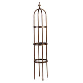Evergreen 5 ft obelisk front view showing stable rustproof support and decorative appeal