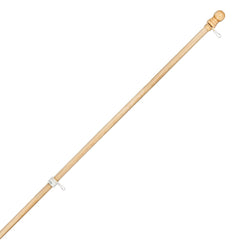 Evergreen Flag detail of adjustable ring clips and spinning anti-wrap tube preventing tangles