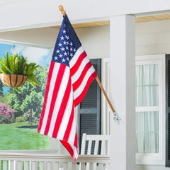 Evergreen Flag front view of 56-inch pole mounted showing classic curb appeal and durability